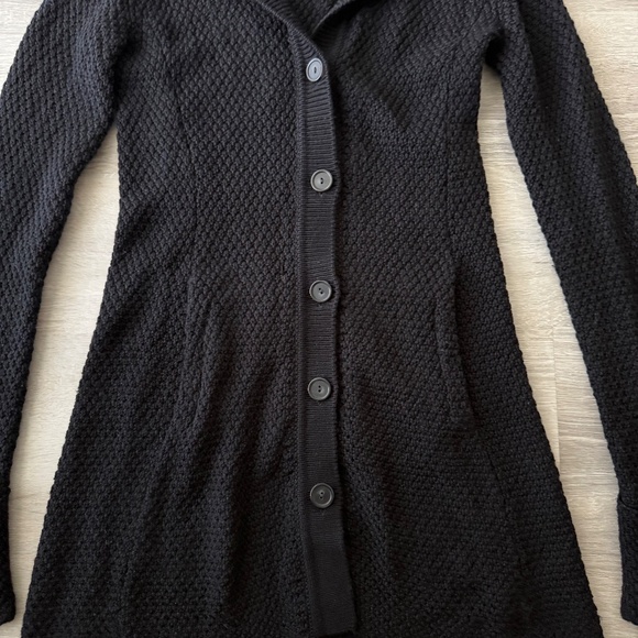 Patagonia Women’s Black Merino Wool knit Cardigan Sweater XS - Picture 7 of 8